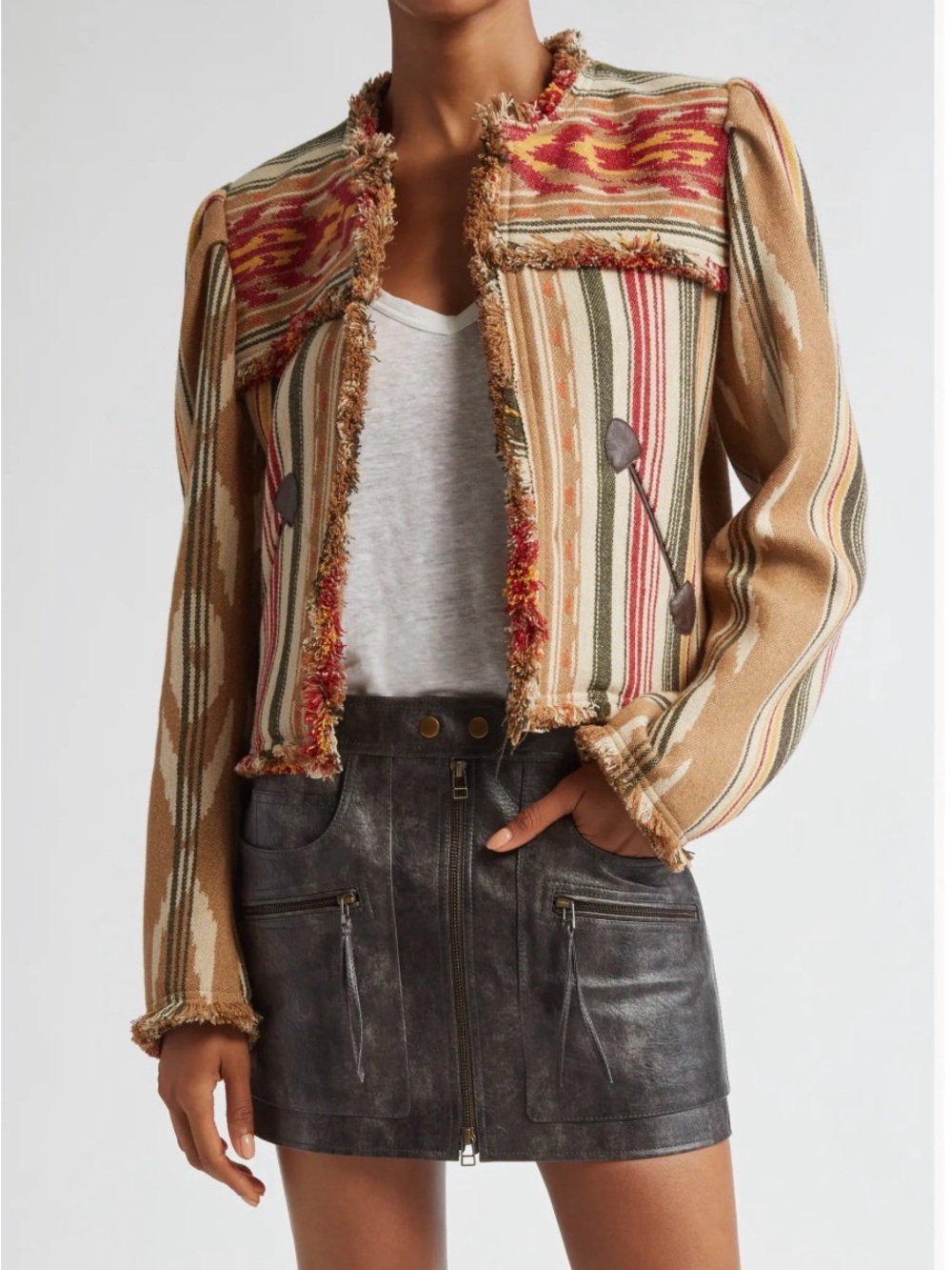 Isabel Marant Etoile Delphina Wool-Blend Jacket Size 38